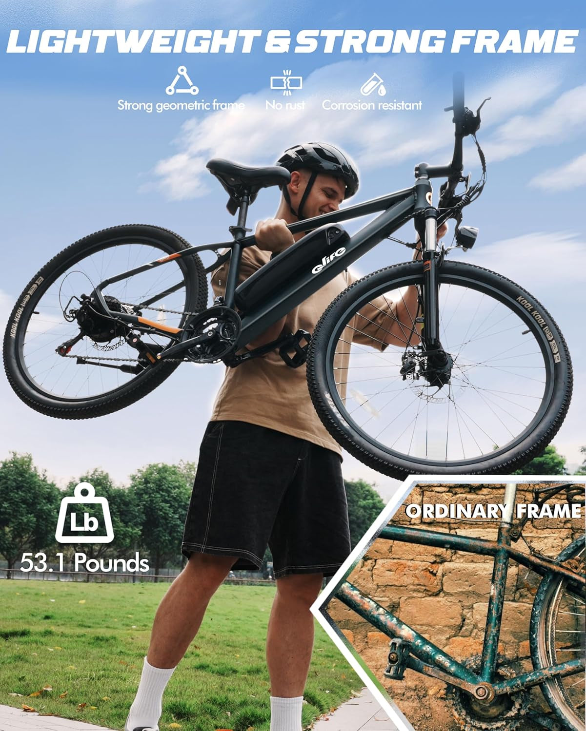 Racer Electric Bike for Adults - 21-Speed Mountain Ebike with Peak 1200W 28MPH Brushless Motor, 48V10.4Ah Removable Battery, 27.5X2.1 Tire Step over E-MTB, up to 50 Miles(Pas1), E Bikes