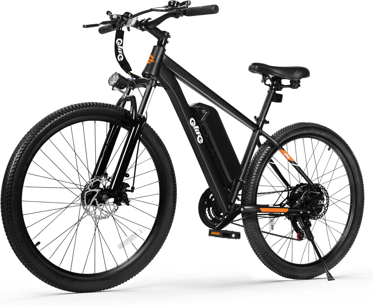 Racer Electric Bike for Adults - 21-Speed Mountain Ebike with Peak 1200W 28MPH Brushless Motor, 48V10.4Ah Removable Battery, 27.5X2.1 Tire Step over E-MTB, up to 50 Miles(Pas1), E Bikes
